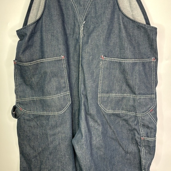 Vintage Montgomery Ward Carpenter Dark Overalls 42x29.5 - Picture 6 of 11